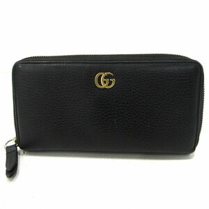 Gucci GG Marmont Zip Around Long Wallet Black